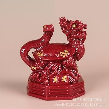 【厄除招福】　伝説の霊獣・神獣　鳳凰と龍・巴紋と稲妻紋　50cm Amazon.co.jp: 鳳凰の置物 瑠璃製 不死鳥 朱雀 火の鳥 四霊 霊鳥